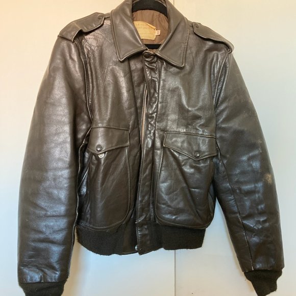 Schott Leather Flight Jacket (size 42) - Picture 1 of 5